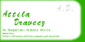 attila dravecz business card