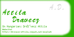 attila dravecz business card